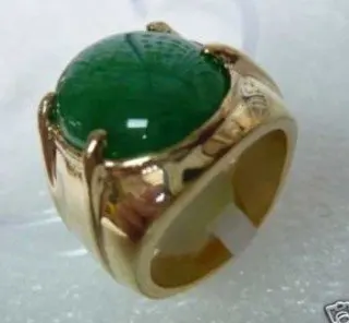 

Men's jewelry REAL green jade ring Size:8-11 shipping free