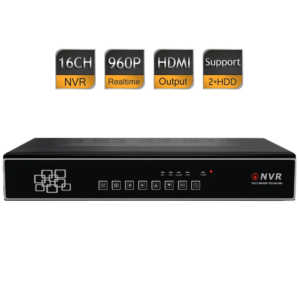 

16CH 960P 720P 1U NVR Alarm P2P Mobile View Real-time Recording Audio 2 SATA