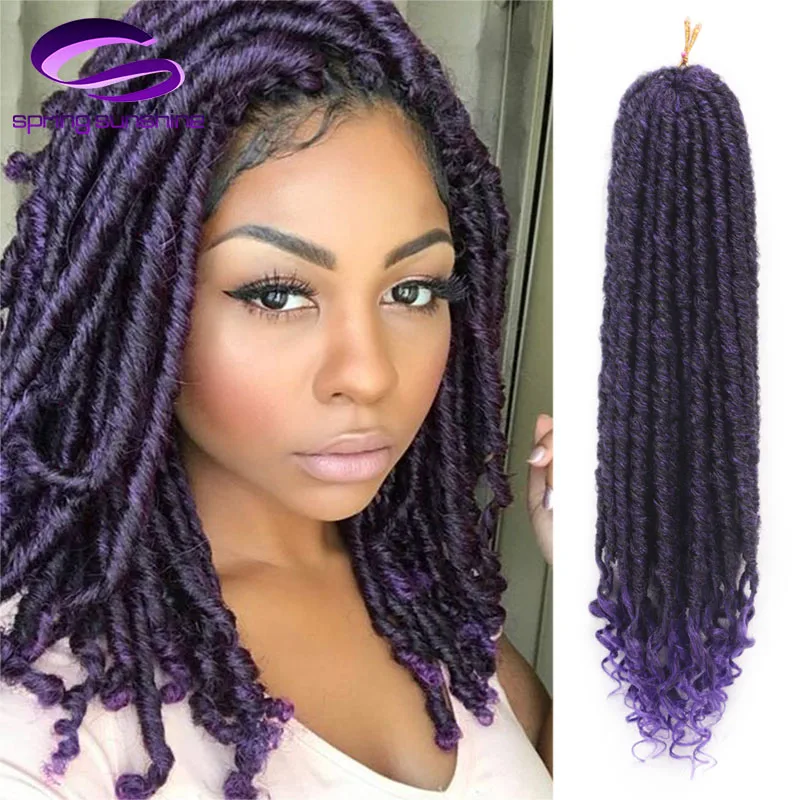 Spring sunshine Faux Locs Crochet Braids 16 20 Inch Soft Natural Soft Synth...