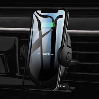 Qi Car Bracket Wireless Charger For iPhone XS Max 8 Plus X XR Samsung S9 S8 Plus Note 9 8 Infrared Sensor Fast Charging