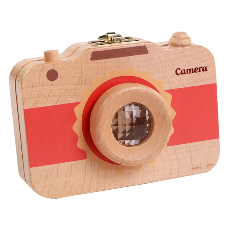 

Wooden Children's Camera Deciduous Teeth Storage Box Baby Teeth Storage Fetal Hair Collection Commemorative Storage Supplies