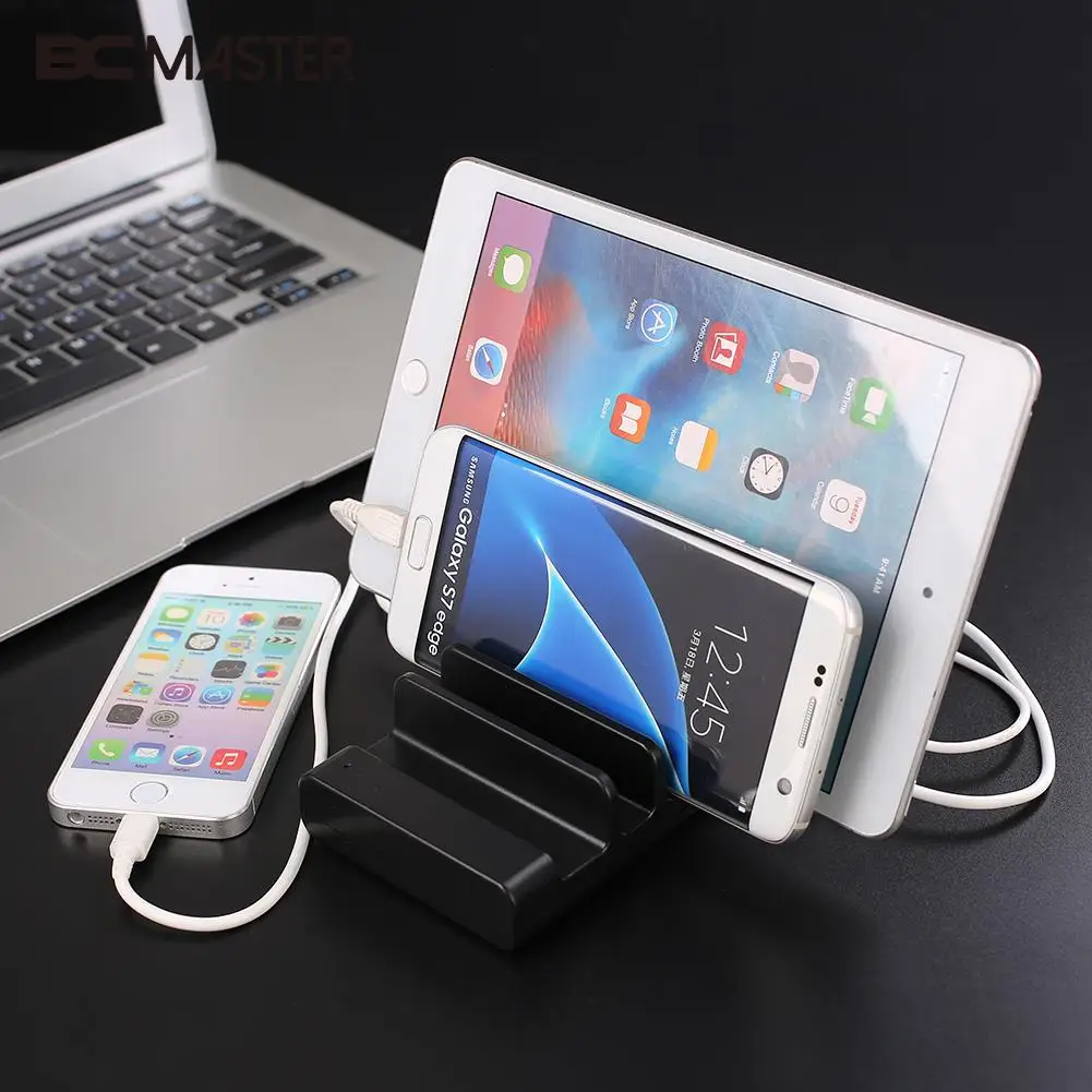 BCMaster 4 USB Ports Charging Station Charger Dock Stand Holder for