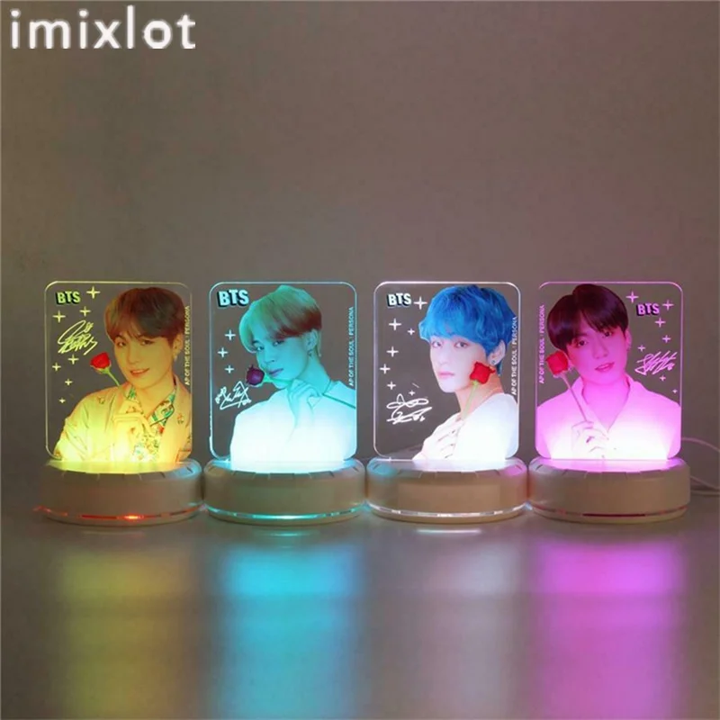 

Imixlot Idol Photo Colorful LED Lights Night Lights for Chasing Star Supplies Beautiful Bedroom Decor Sleeping Nightlight