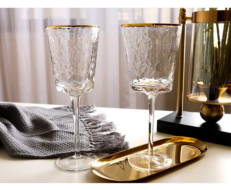 Золотой край чашки Кристалл Стекло Творческий стакан молоток шаблон столовый инструмент Питьевая утварь Европейский красное Вино Шампанское стекло 1 шт