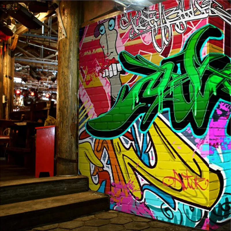 personalidade papel parede graffiti letras inglesas 02