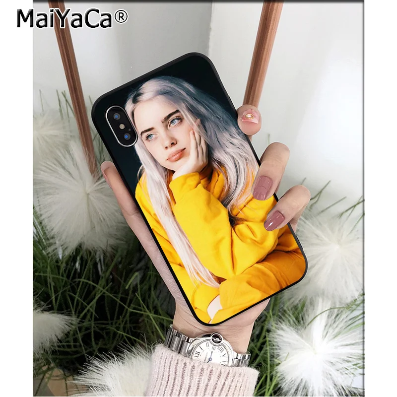 MaiYaCa Billie Eilish ТПУ Мягкий силиконовый чехол для телефона чехол для iPhone X XS MAX 6 6S 7 7plus 8 8Plus 5 5S XR - Цвет: A14