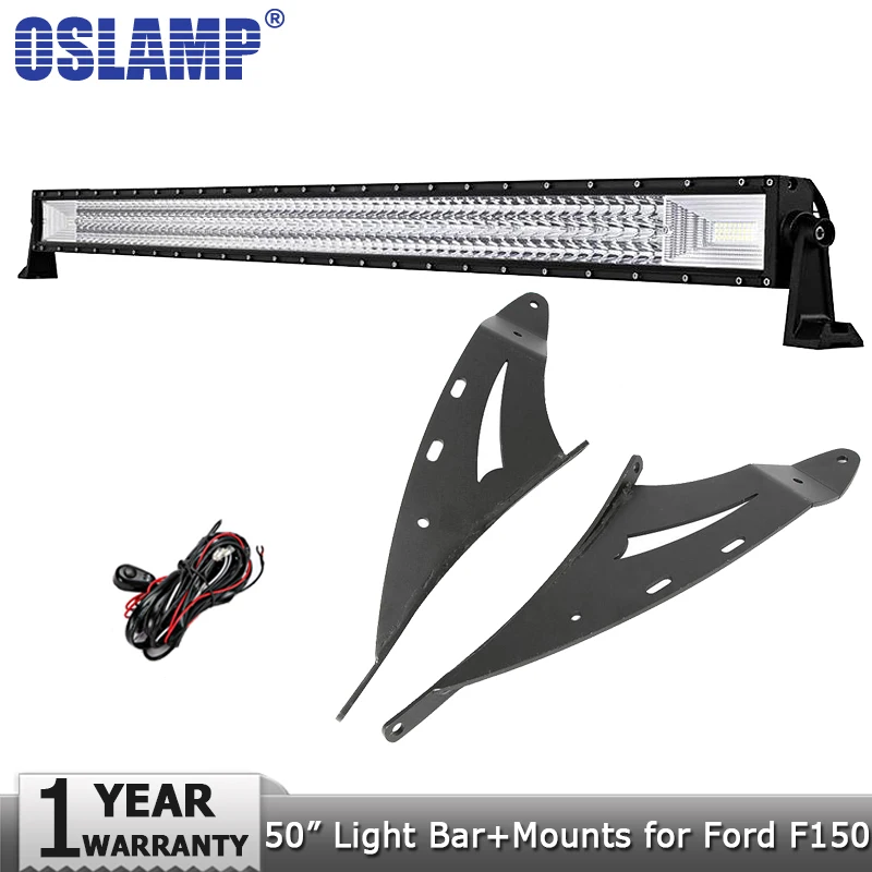 

Oslamp 50inch 702W 3-Row LED Offroad Light Bar Combo Led Work Light Bar Driving Led Bar 12v 24v for Ford F-150 4WD/2WD 2004-2014