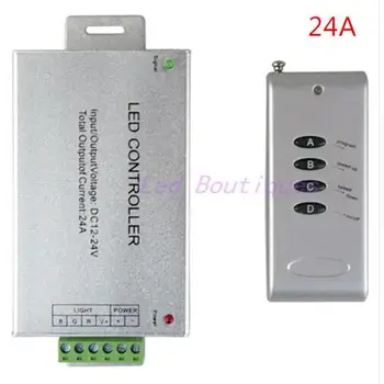 

best price 1 pcs DC12~24V Led controller 24A wireless 4 key RF controller