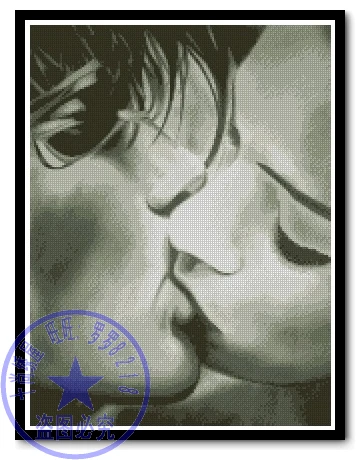 CS-964 cross stitch kit kissing kiss love forever lover couple.jpg