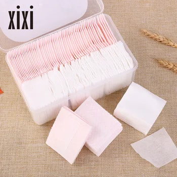 

320pcs/pack makeup cotton pads one time use 2ian1 makeup remover cotton white pink color clean dead skin remover wipes AC065