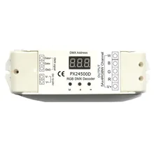 12-24VDC вход 5A* 4 выходных каналов светодио дный контроллер DMX постоянной Напряжение светодио дный DMX контроллер серии PX24500D