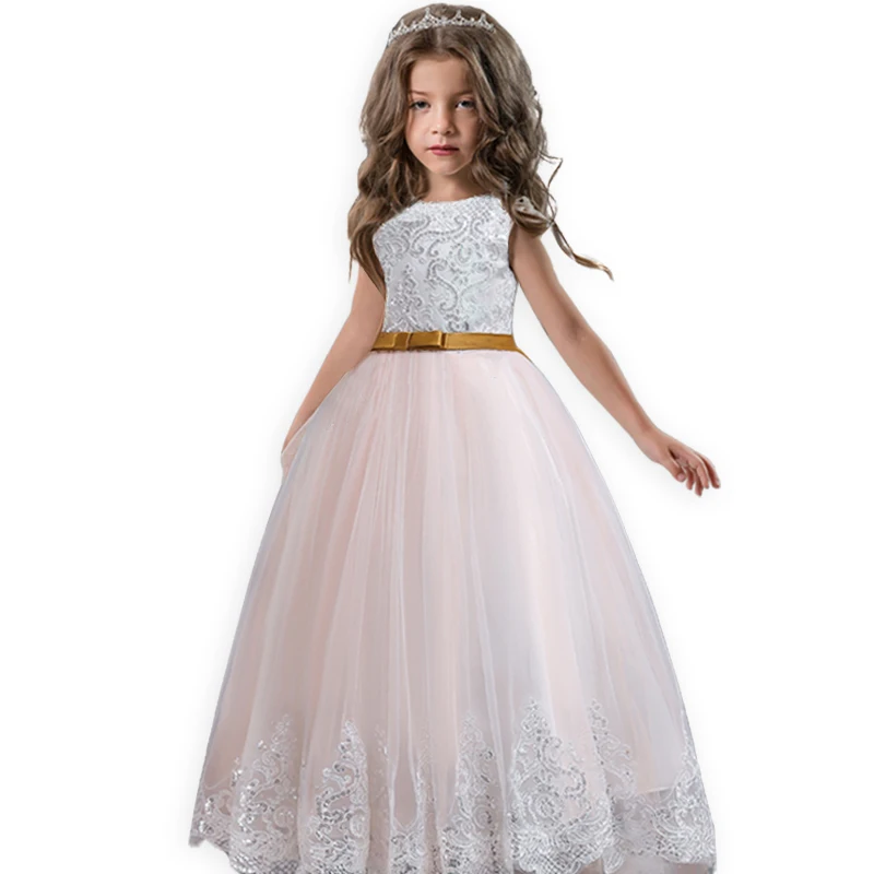 

Elegant Princess Dress Children Girls Evening Party Dress 2019 Summer Kids Dresses For Girls Costume Flower Girls Wedding Dress