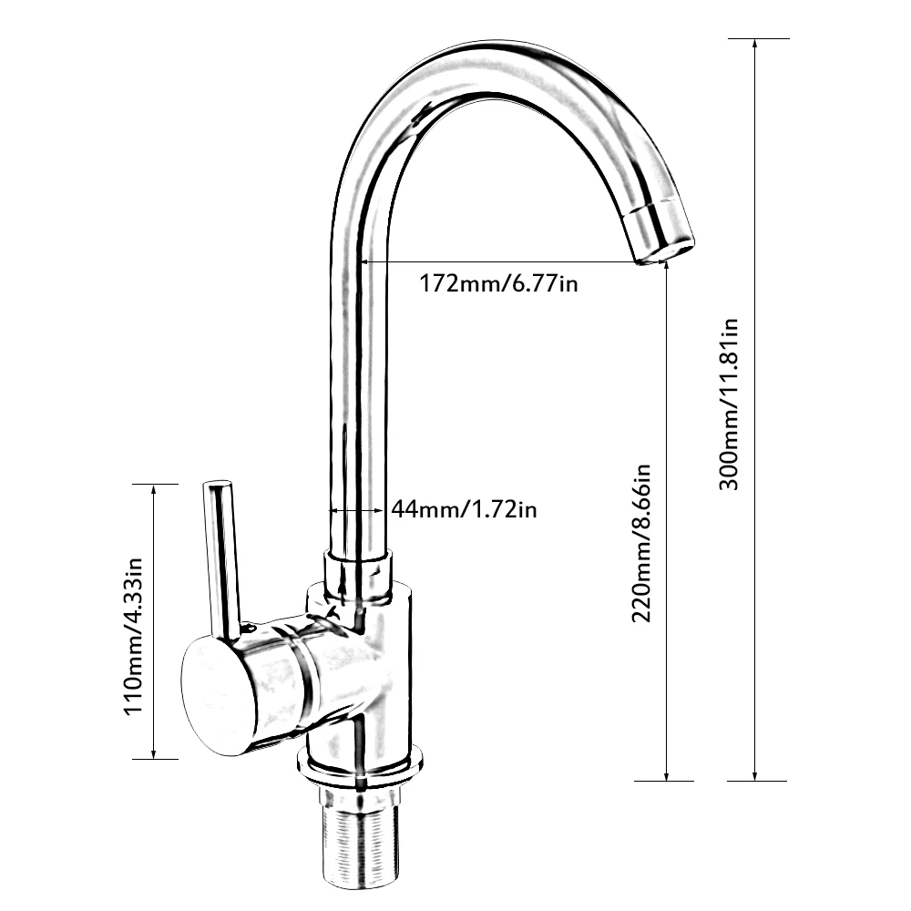 Cold and Hot Mixer Sink Gold Tap