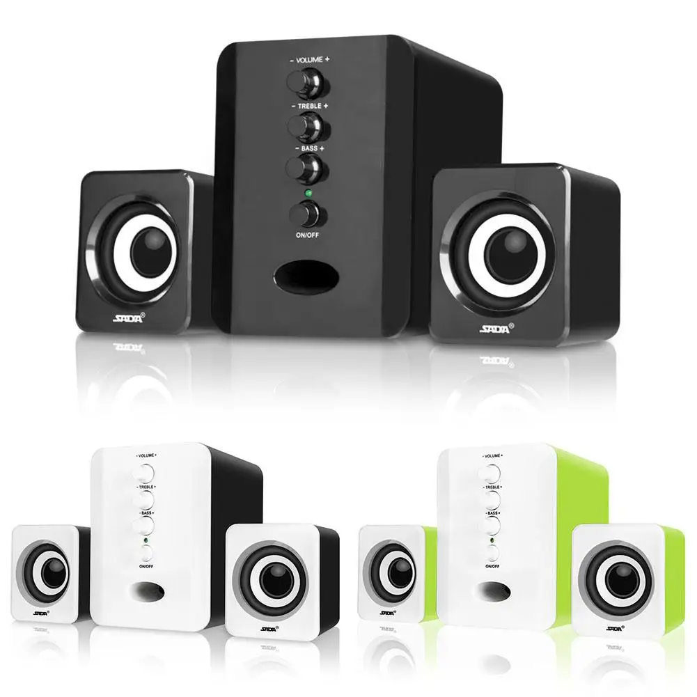 D 202 компьютер Mini Speak USB 2 1 проводной комбинированный динамик бас музыкальный плеер