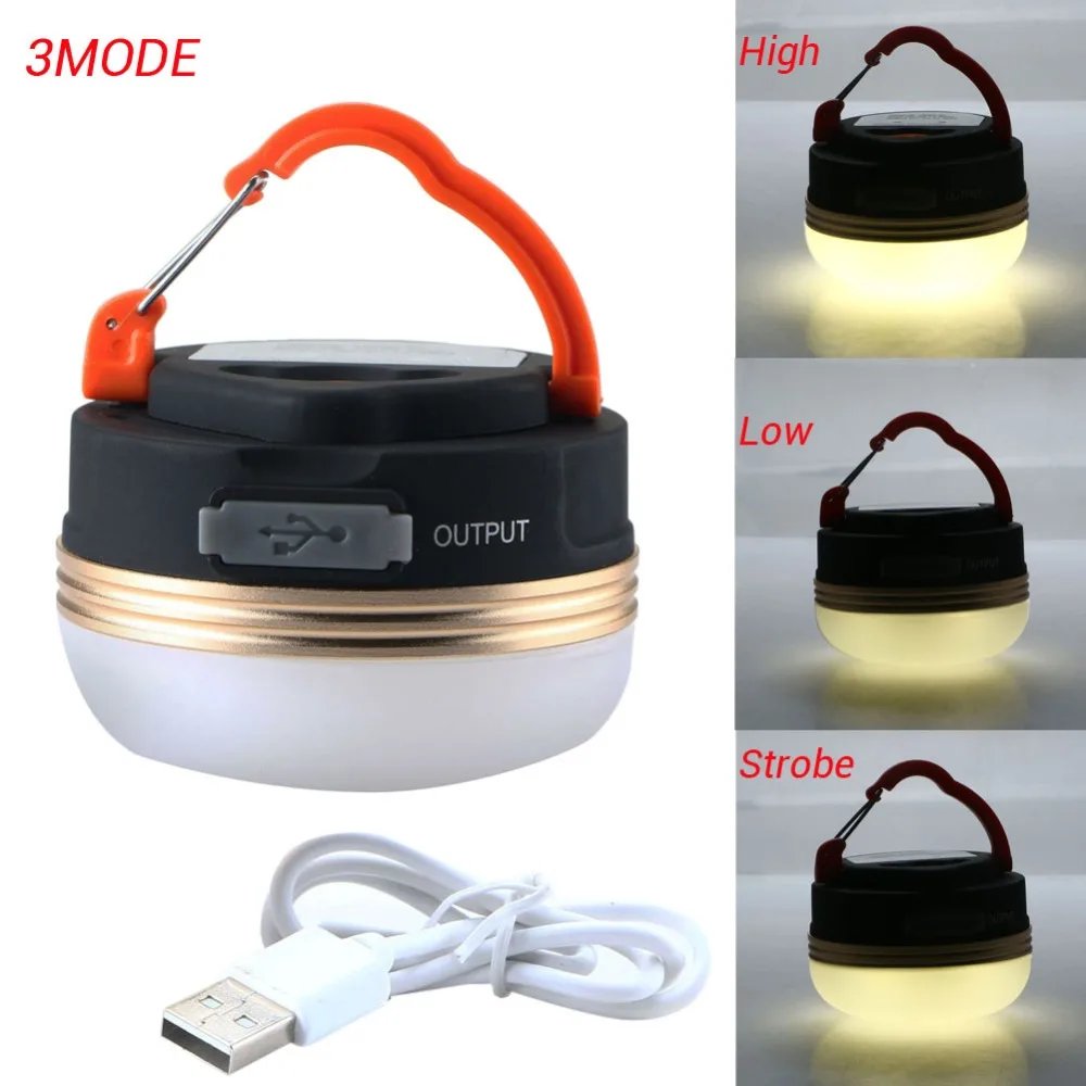 

USB Charging Tent Lights Led Bulb 3W Hanging Lantern Fishing Lamp Emergency Light Outdoor Hiking camping Light rechargeable
