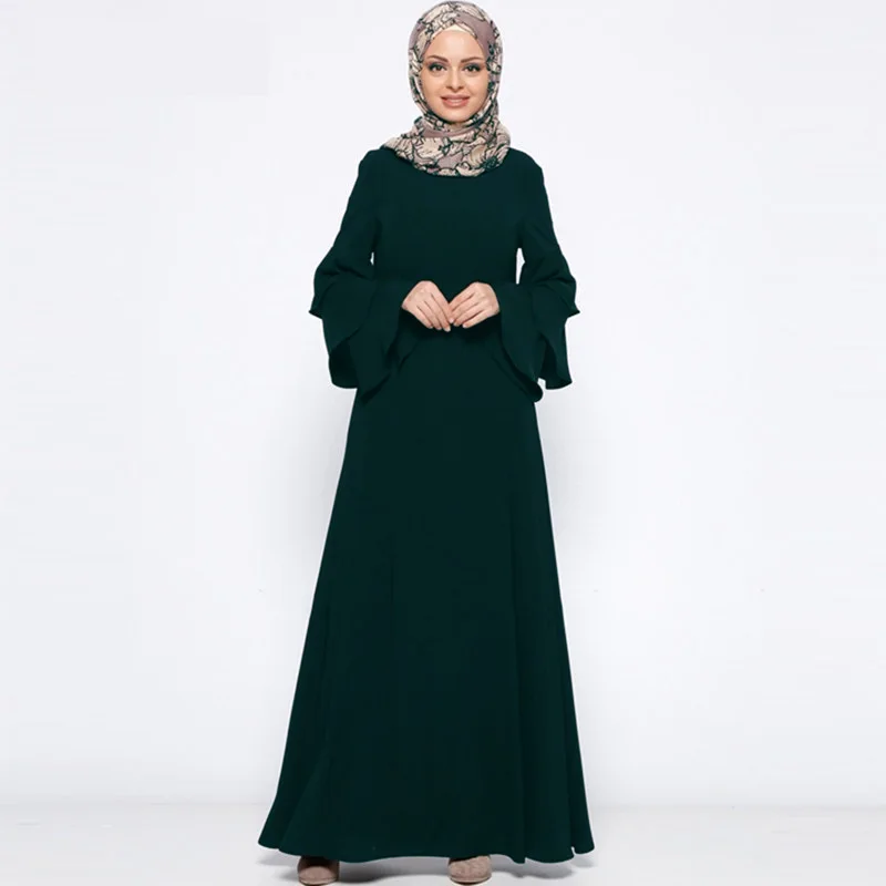 

2019 New Muslim Dress Turkey Dubai Abayas For Women Bangladesh Turkish Islamic Clothing Loose long skirt Arab