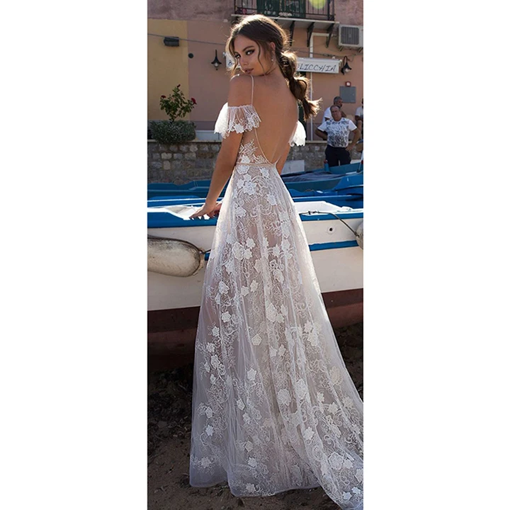 New Hollow Out Evening Dress Women Prom Cocktail Long Beach Wedding Party Sexy Lace White Vintage Formal Dresses Summer Dress (1)