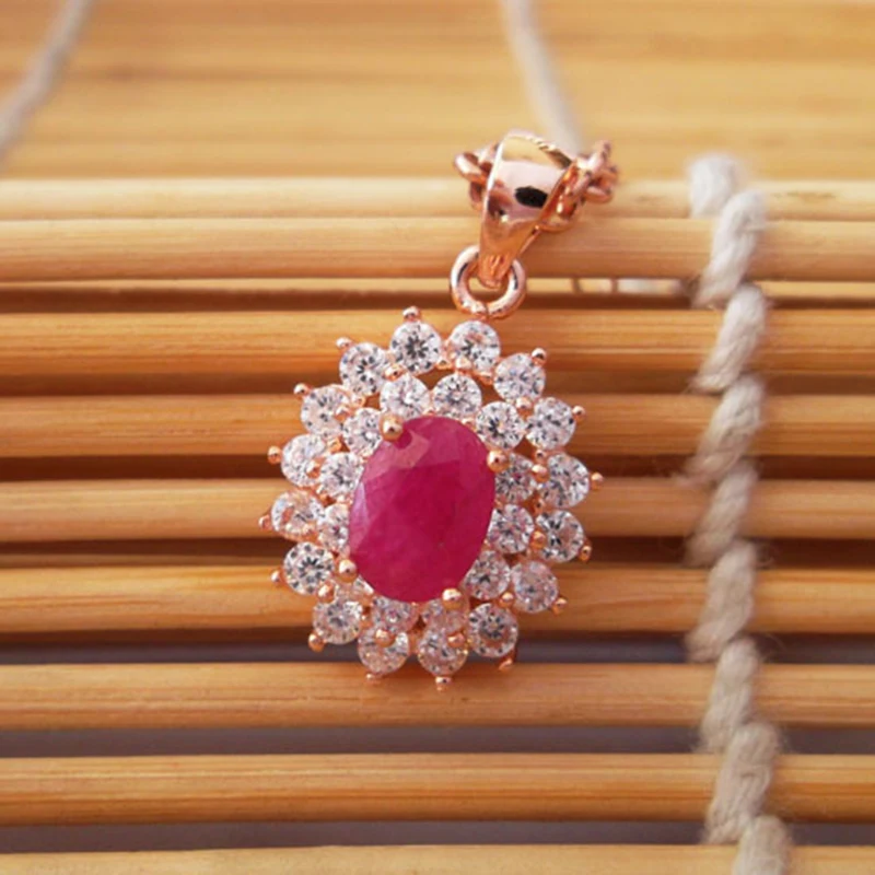 pendant with ruby stone