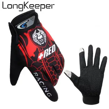 

LongKeeper Men Full Finger Gloves Male Touch Screen Outdoor Sport Bicycle Mittens Fashion Breathable Fitness Gloves Guantes