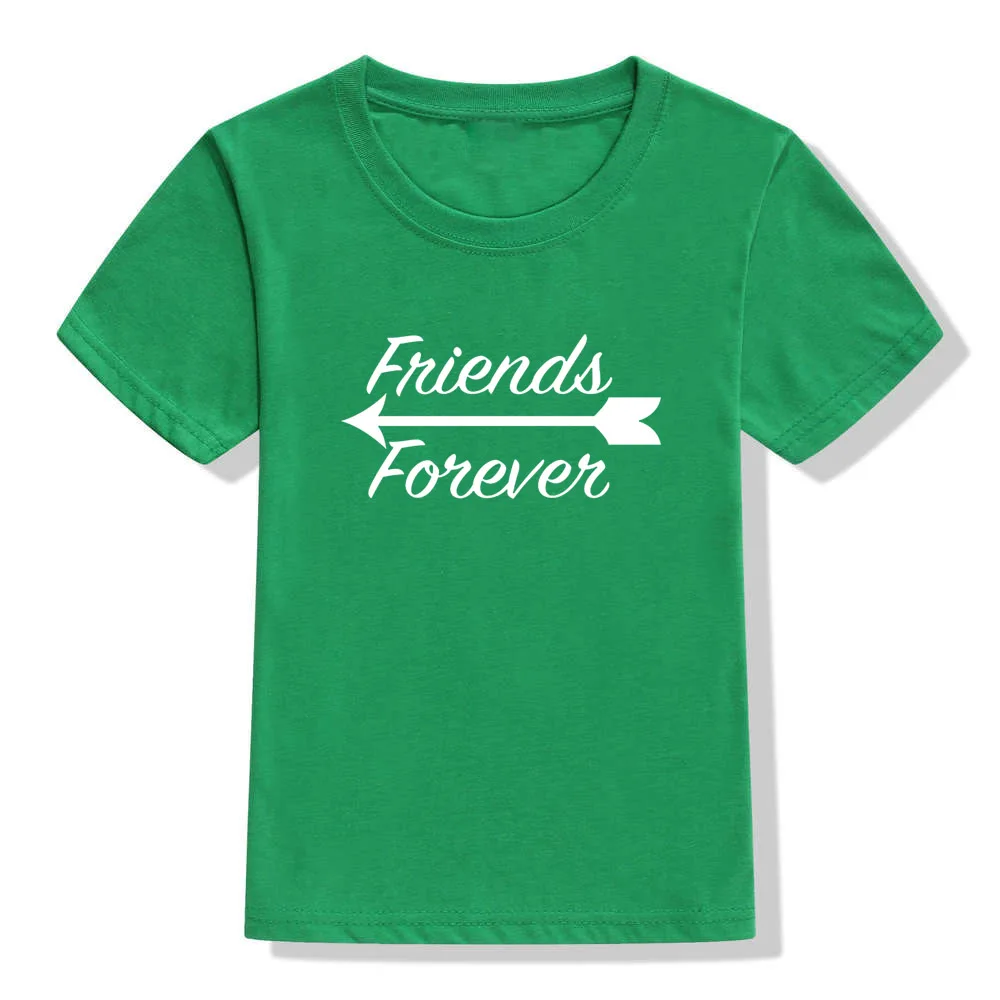 Футболка «Born Together& Friends Forever» для мальчиков и сестер; футболка с короткими рукавами для малышей; детская футболка; летняя одежда для близнецов