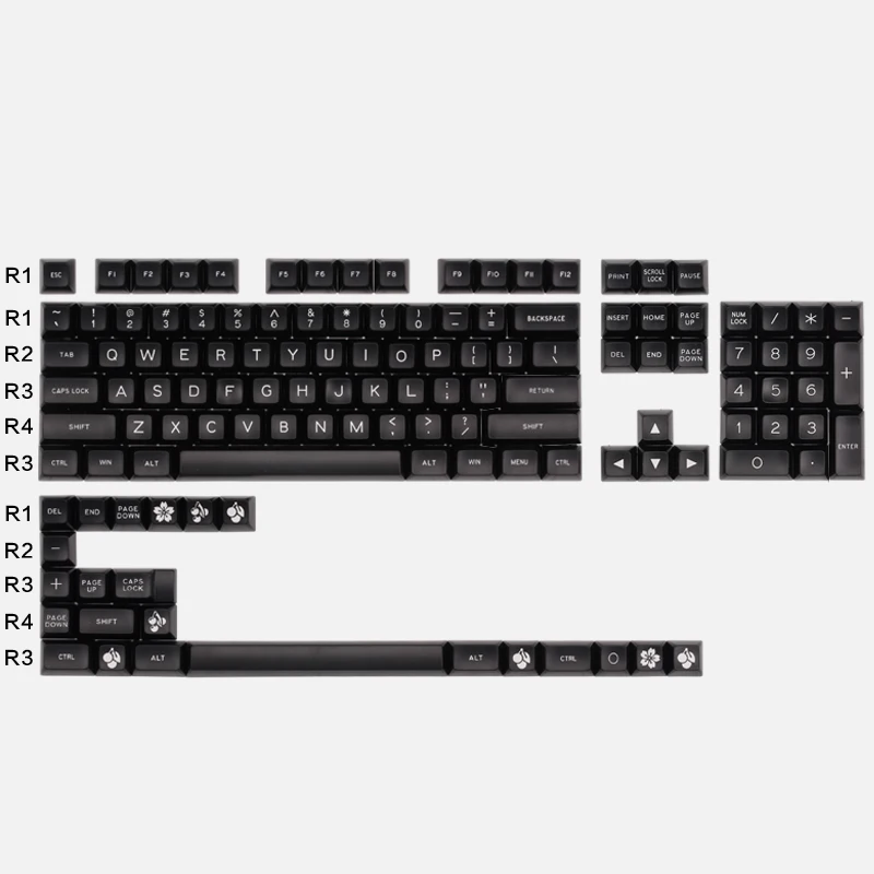 MAXKEY черный двойной abs sa keycaps|Клавиатуры| |