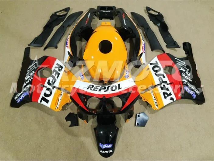 ACE Комплекты ABS инъекций комплект обтекателей пригодный для HONDA CBR250R MC22 1990 1991 1992 1999 CBR250R MC22 90 99 желтый QQ79