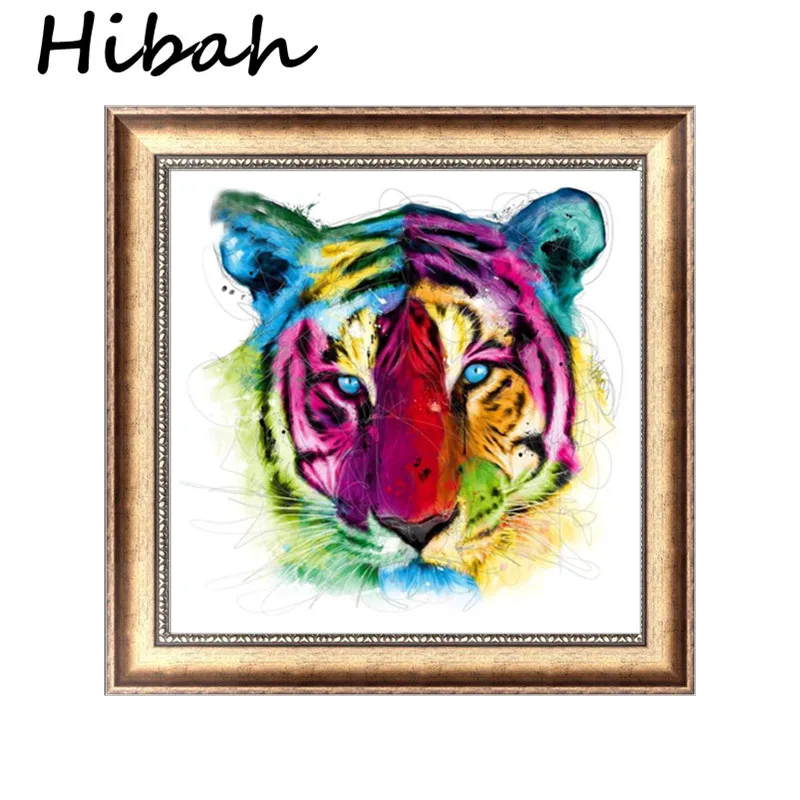 

5d Diy Diamond Mosaic Animal Diamond Embroidery Christmas 3D Diamond Painting Tiger Picture Home Decor