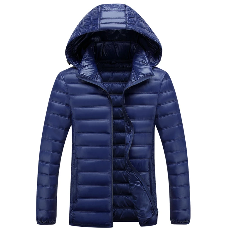 L-7XL зимние куртки Для мужчин 2017 большой Размеры шляпа съемный сплошной черный теплое пальто вниз хлопок мягкий Толстая парка Для мужчин Hombre