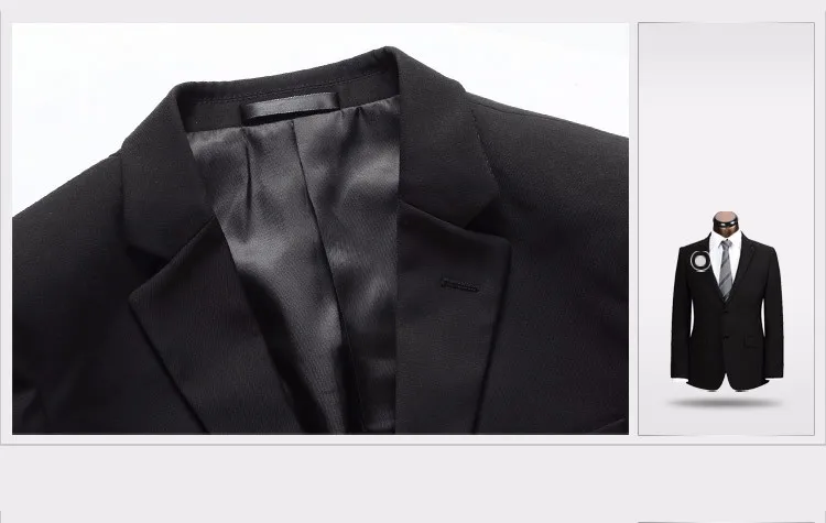 Новые поступления Высокое качество Корейская версия мужской костюм куртка идти на работу праздничная одежда Regular Fit Бизнес мужские костюмы, куртки
