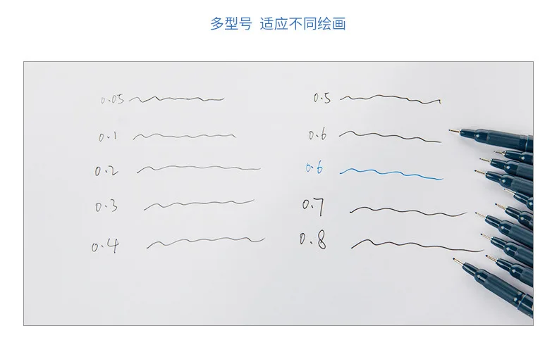 9 шт./компл. Simbalion Pigma Micron Fineliner маркер косметический карандаш Профессиональный рисунок дизайн Манга крючок линия эскизная ручка художественные принадлежности