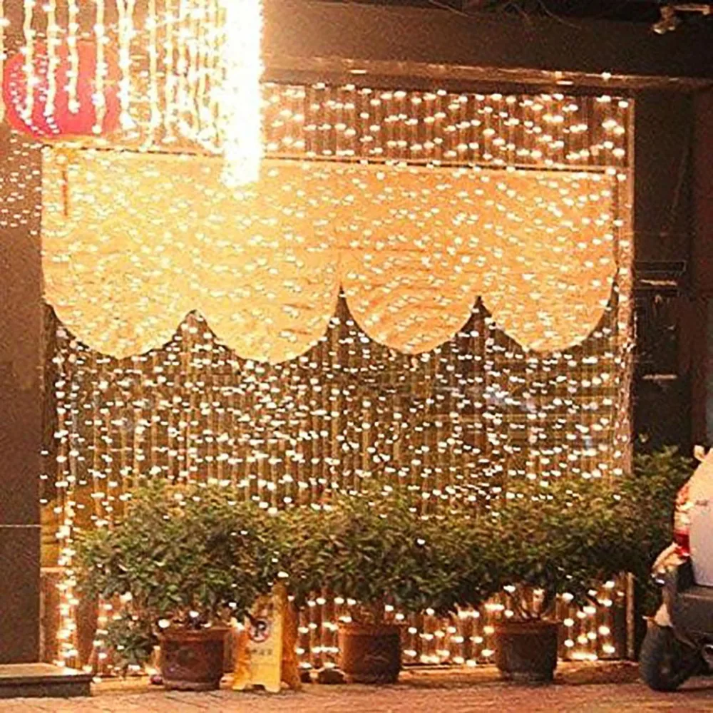 

ICOCO New 3X3m 300 LED Curtain String Light Remote Control USB Version LED Wedding Garden Party Decor Lighting Strings Sale