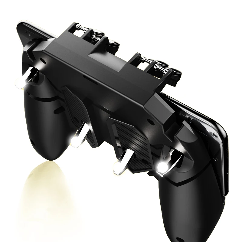 PUBG Mobile phone Dzhostik Six-finger linkage Gaming Trigger Gamepad L1R1 Shooter Controller Game Fire Button For iphone Android (10)