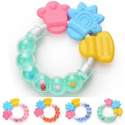Infant Teething Circle Ring Chews Teething Baby silicone baby teether Kid Cute Baby Teether Toy