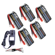 VHO Power Syma X8W RC Drone Lipo Battery 5pcs 2S 7.4v 2500mAh and UL charger For Syma X8C X8W X8G X8HG RC helicopter Spare Parts