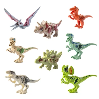 

Jurassic World Dinosaur building blocks, children assemble 8 sets of enlightenment toys.