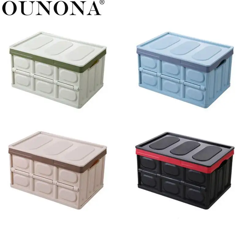 

Big Capacity Storage Boxes Organizer Multifunctional Foldable Plastic Container Box for Travel Outdoor Storage Case 52x33x28cm