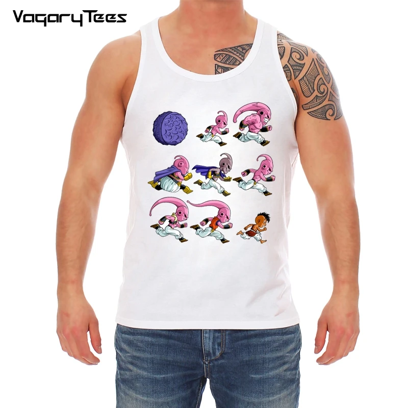 

New Summer Dragon Ball Tank top Fashion Majin/Vegeta/Freeza/Cell evolutions print vest Brand cartoon Comfortable Tops