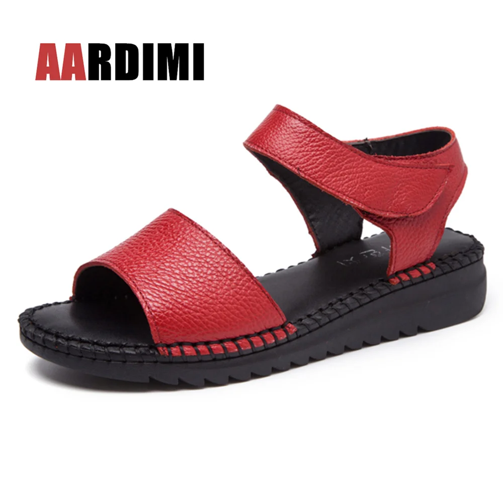 AARDIMI Classics Women Flat Sandals genuine Leather Women Sandals ...