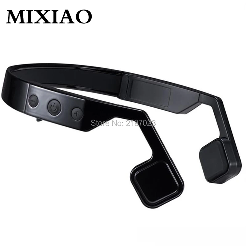 MIXIAO Bone Conduction Wireless Hearing Aids Ear Waterproof Music Mic Microphone Headphones