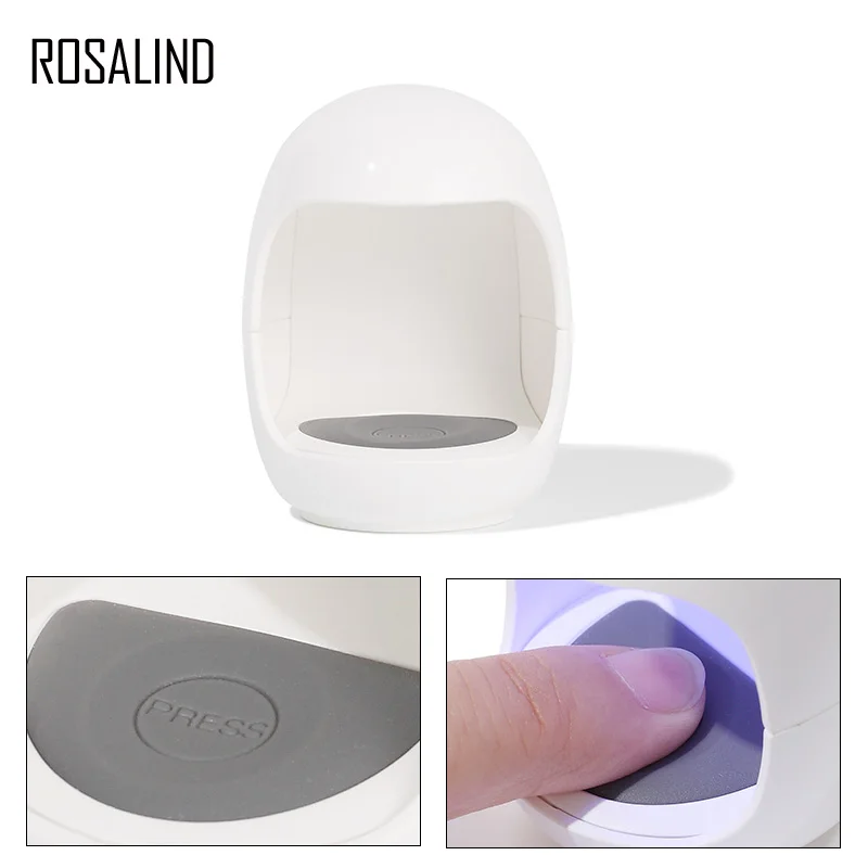 ROSALIND 3 Вт Сушилка для ногтей 1 шт. мини маленький УФ светодиодный светильник