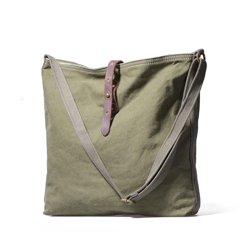 

Simple Canvas Single Shoulder Men's Slant Bag Large Tote Bag