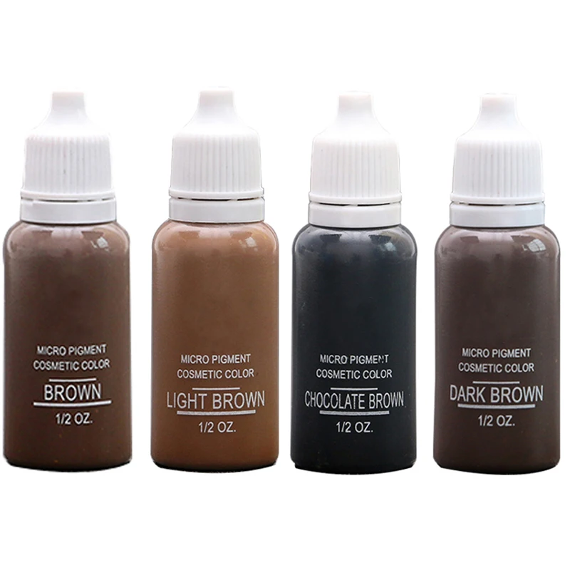 

4Colors Microblading Pigments For Eyebrows Permanent Makeup Basic Eyebrow Dye For Tattooing