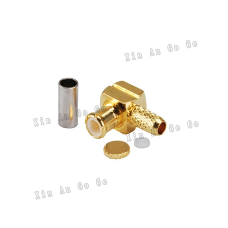 

JX 10pcs RF MCX adapter with MCX male right angle Crimping connector with RG316 RG174 cable Free shipping