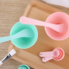 6 шт. DIY косметическая маска для лица чаша женский инструмент для макияжа с щеткой смешанный шпатель для перемешивания палочка Измерительный набор ложек случайный цвет