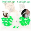 100pcs / lot Cat Nail CapsSoft Nail Protector soft cat pawControl Pets Silicon Nail caps  with free 5Adhesive Glue + 5Applicator 5