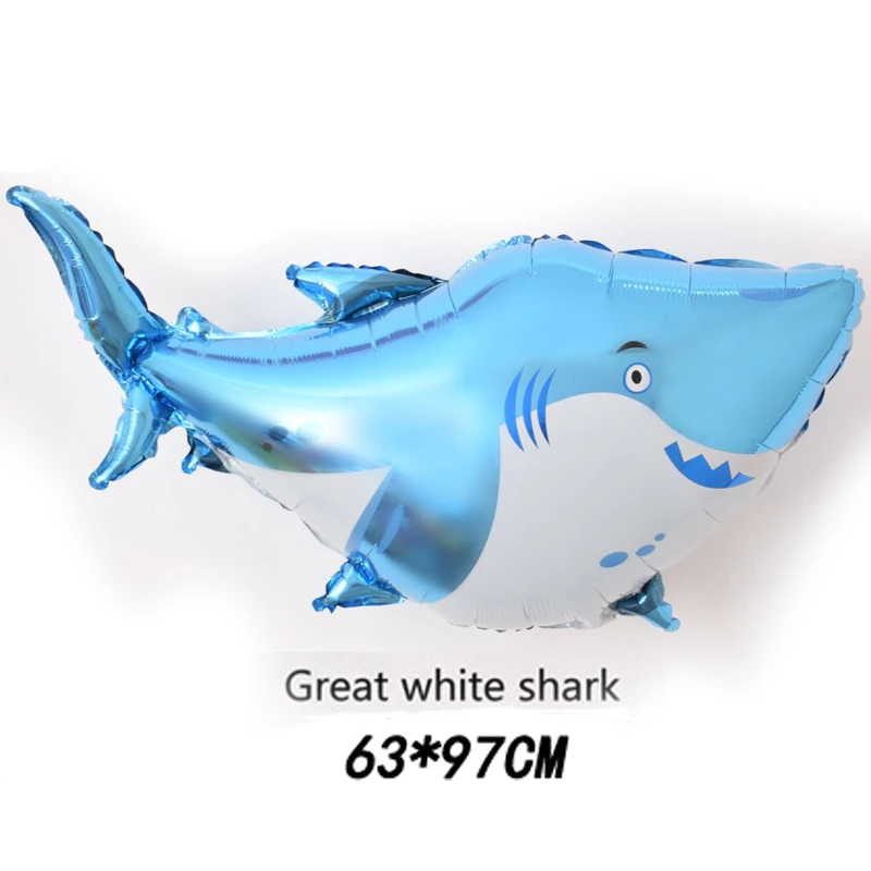 1Pc Shark Balloon Ocean Dinosaur Mermaid Party Globos Decorazioni Per Feste Di Compleanno Bambini Baby Shower Boy Aniverario Balon Balao