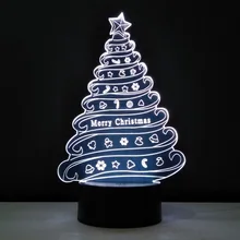 Праздничные огни Рождество цифры 3D ночь светодиодная настольная лампа инновационных декоративные Лампы для мотоциклов сенсорный выключатель Luminaria подарки для детей