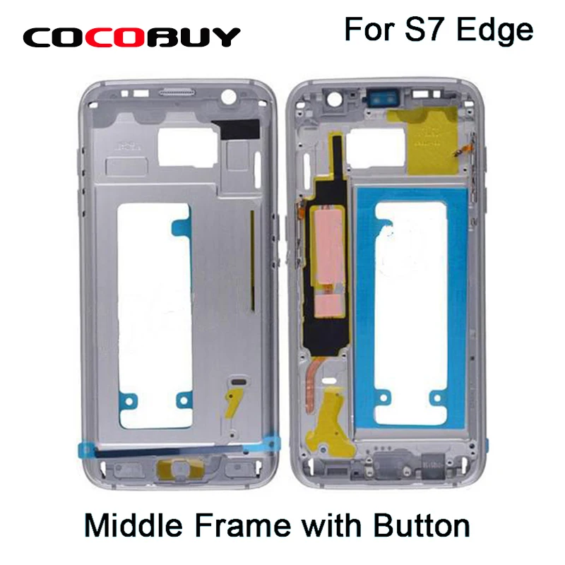 

Free Shipping Metal Front Housing Bezel Middle Frame Power Volume Buttons For S7Edge G935