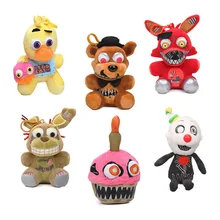 Набор из 6 плюшевых игрушек Five Nights at Freddy's ", игрушечный торт, Chica Весенняя ловушка, лисица Фредди, Ennard, плюшевый брелок, игрушка из игры «FNAF» медведь