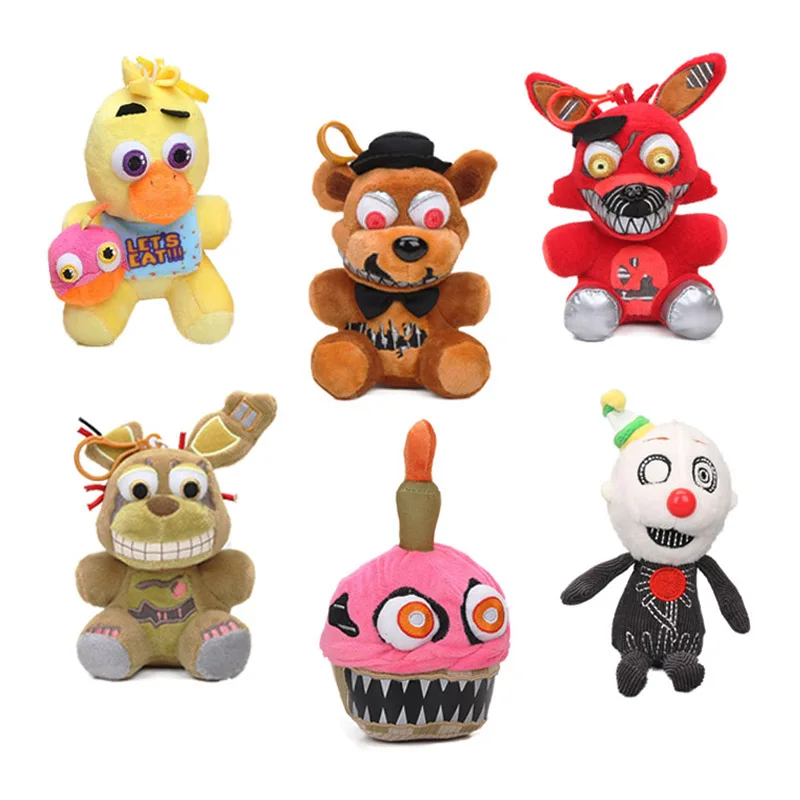 Набор из 6 плюшевых игрушек пять ночей у Фредди дюймов|fnaf toys|freddy foxyplush set |